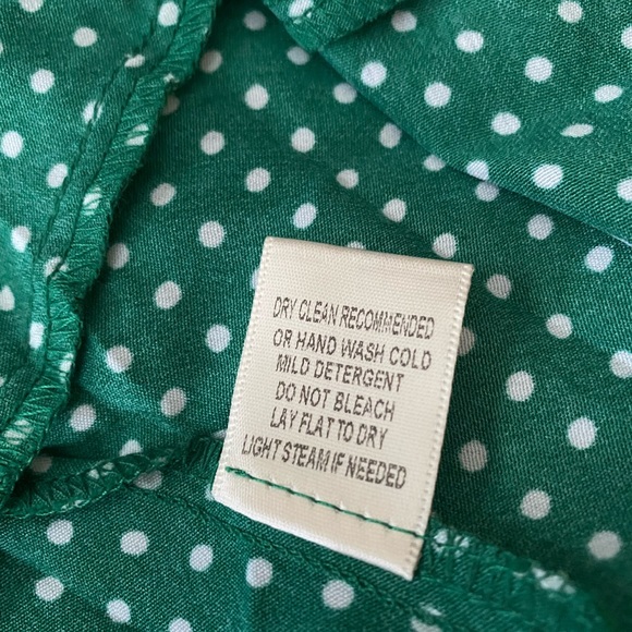 NWOT! Love Stitch Green Polka Dot Wrap Tank, S - Picture 9 of 11